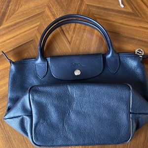 Longchamp tote navy blue small